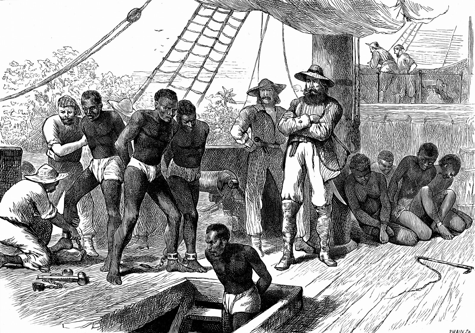 captives African ships Slave Coast slave trade 1880